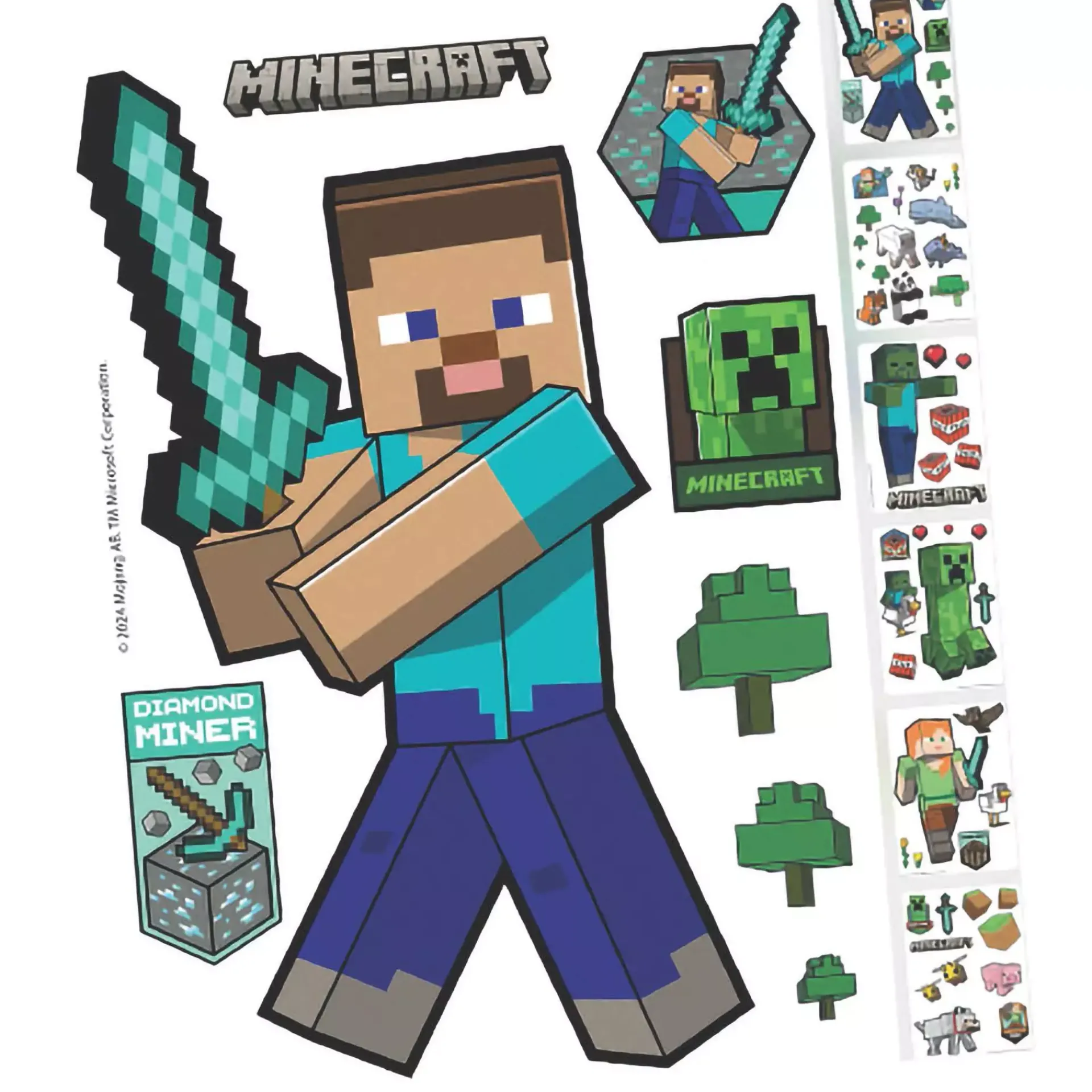 Dekorationsartikel | Minecraft Wandtatoo